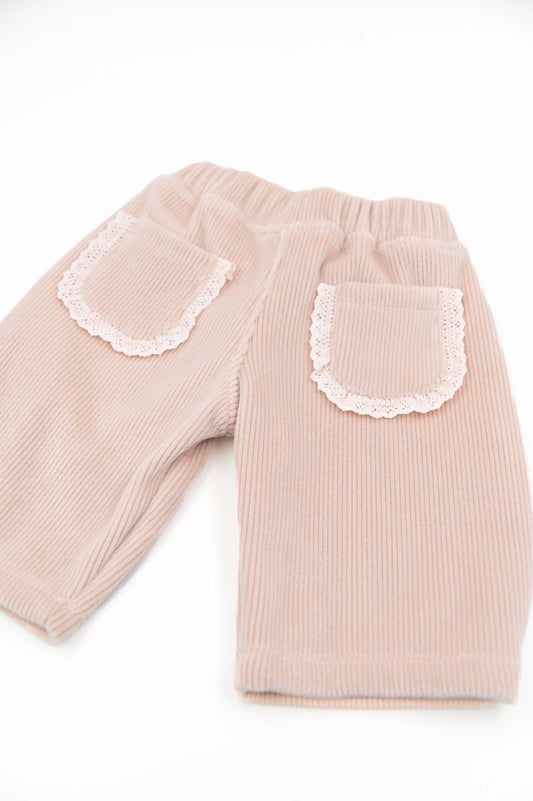 Curderoy Wijde Broek - Vintage Pink 341