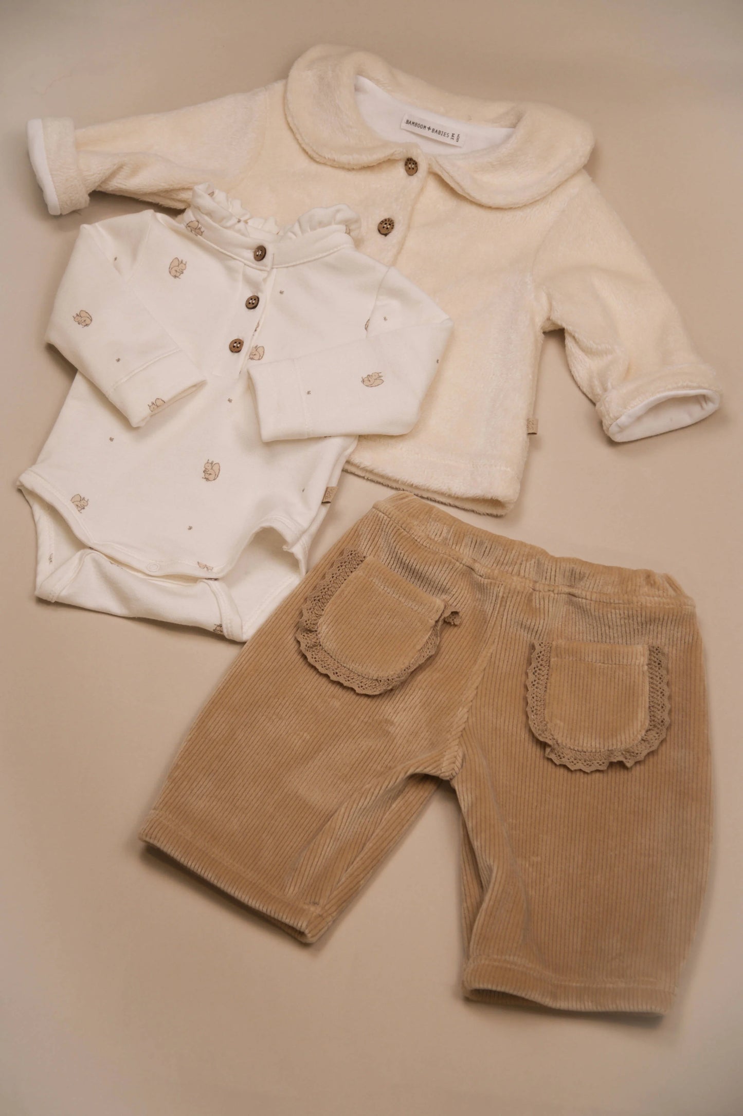 Wijde Curderoy Broek - Mocha Sand 347