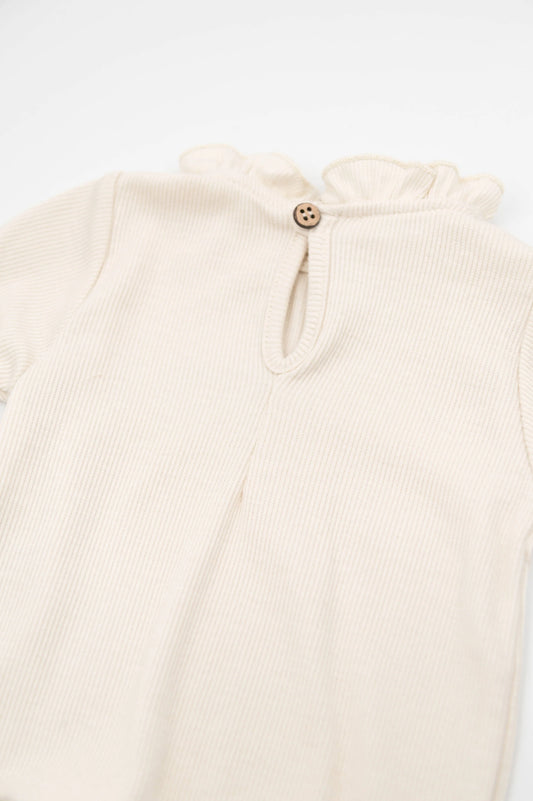 Shirt Met Kraag Met Ruches - Warm White 345