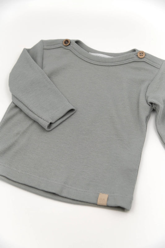 Shirt Met Schouderopening - Mos Grey 351