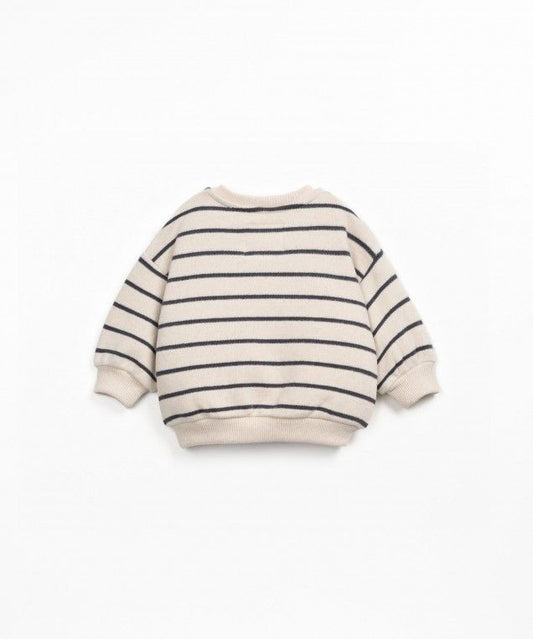 Striped Jersey Sweater - Grijs