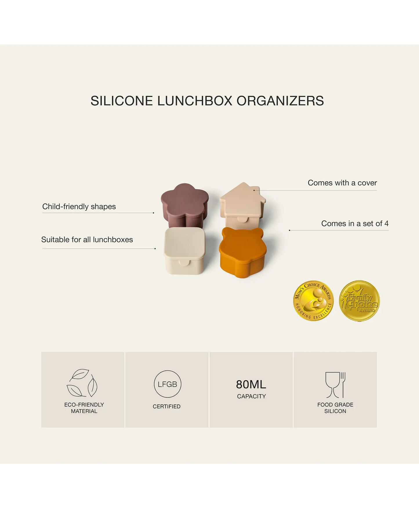 Silicone Lunchbox Organisers