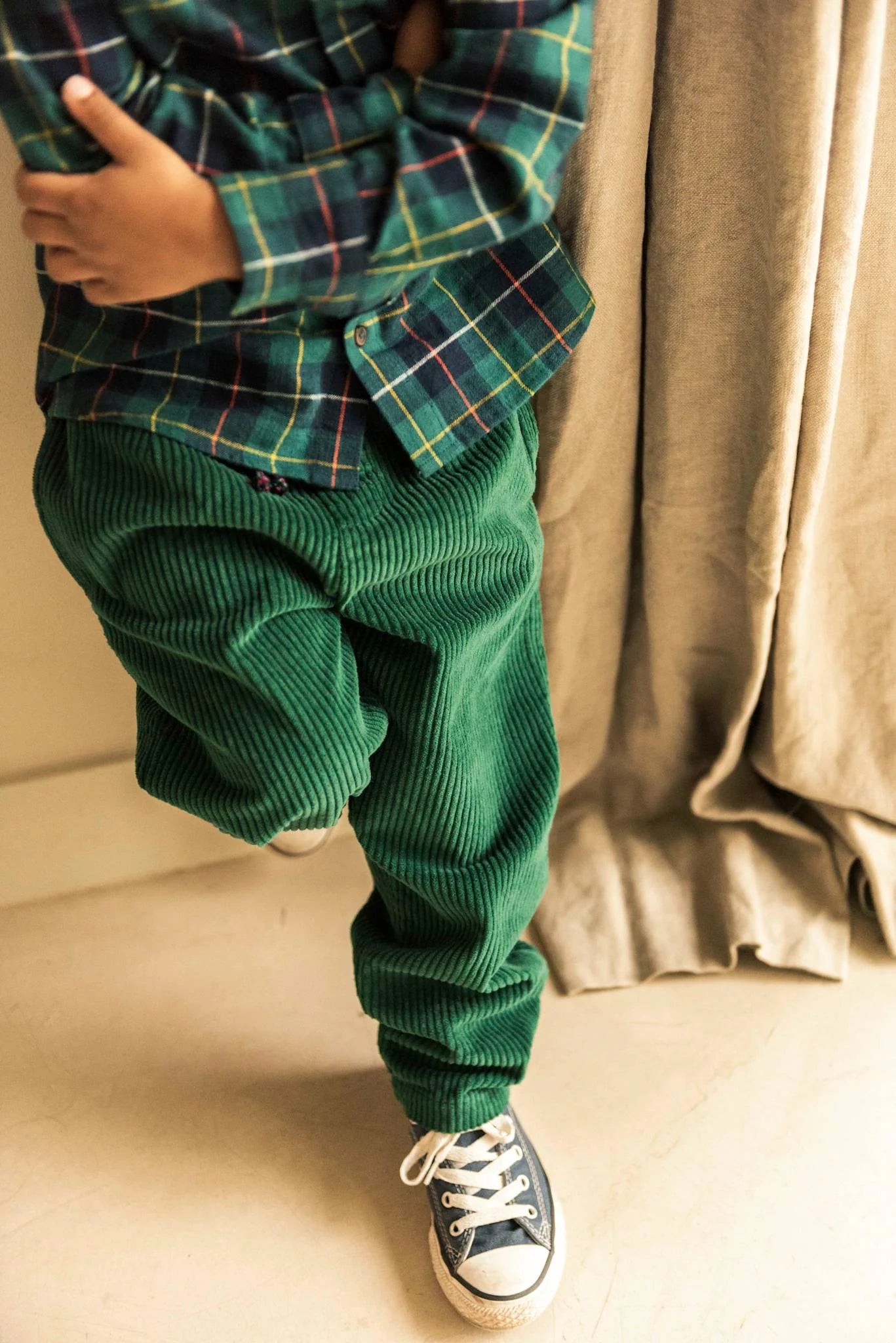 Scott Shirt Navy Blue Green Check Jenest