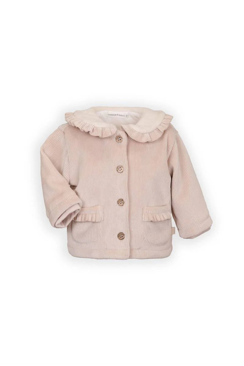 Curderoy Jas Met Teddy Kraag - Vintage Pink 341
