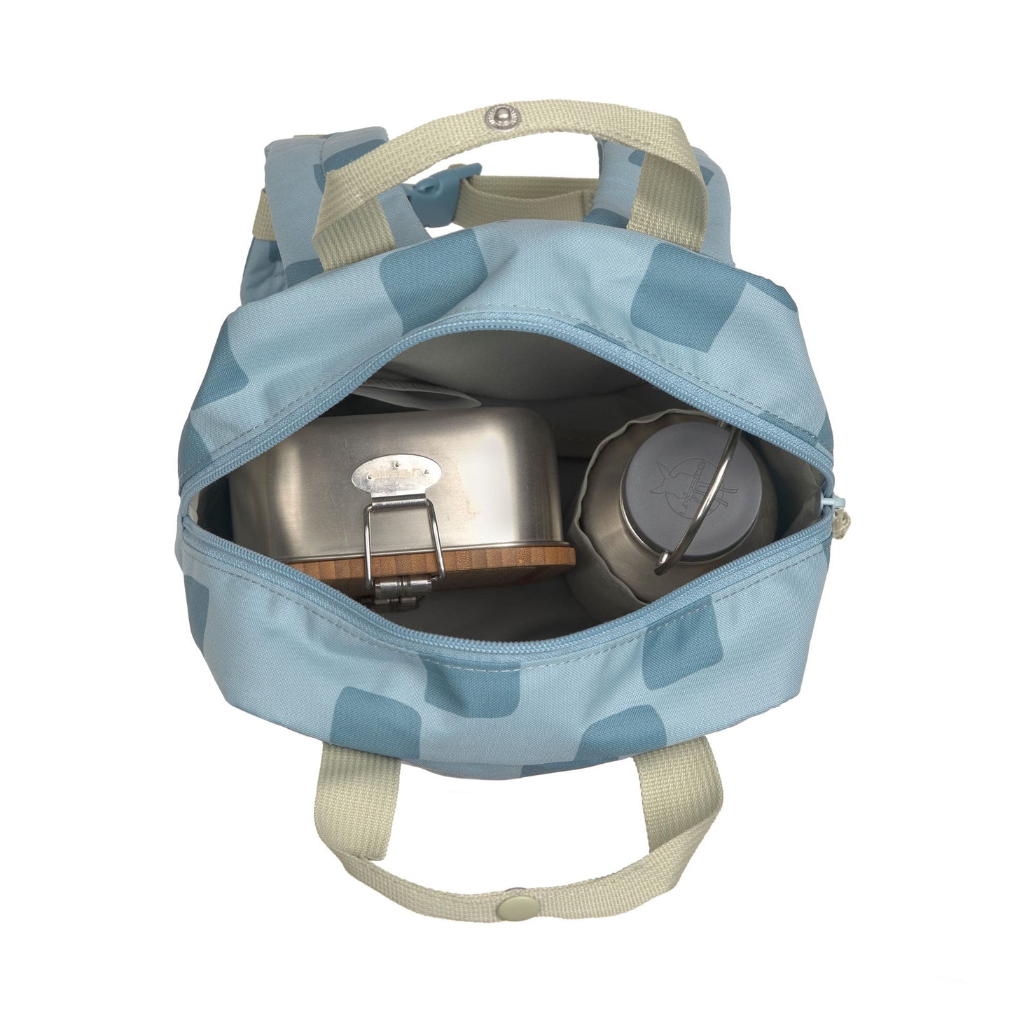 Mini Square Backpack - Pattern Party Blue