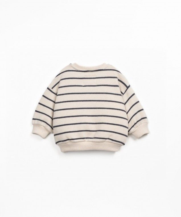 Striped Jersey Sweater - Grijs