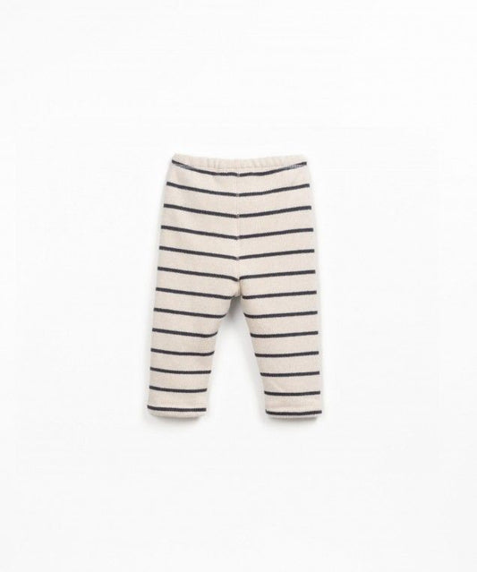 Striped Jersey Leggings - Grijs