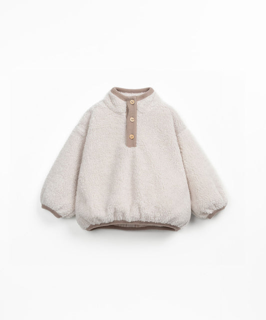 Fur sweatshirt in organic cotton