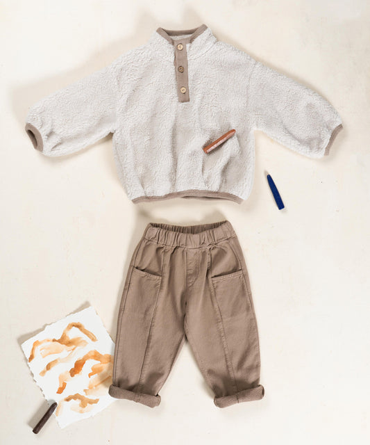 Fur sweatshirt in organic cotton