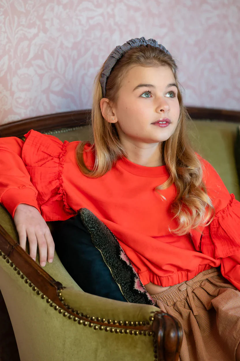 Romantic Ruffle Sweater Cayenne