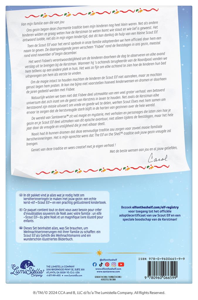 The Elf on the Shelf (Nederlands Jongen)  - Kersttraditie