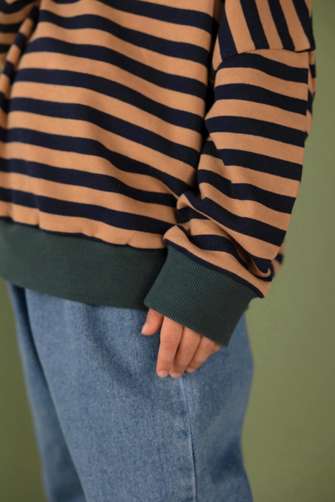 Rel Sweater Navy Stripe