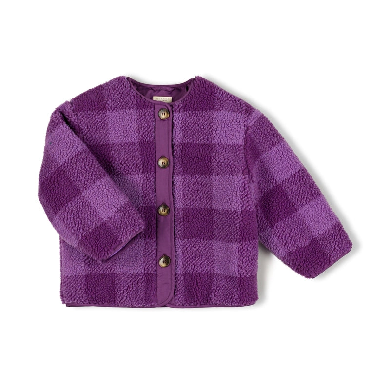 Check Jacket Purple Checkered