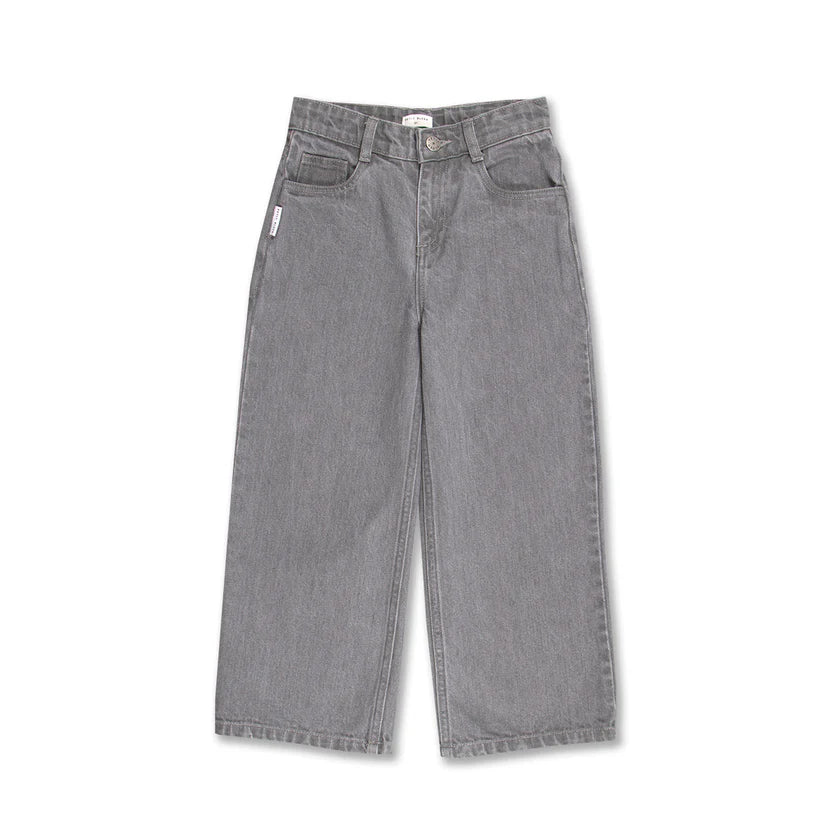 Wide Leg Jeans Washed Grey
