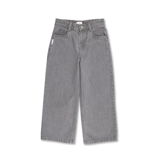 Wide Leg Jeans Washed Grey