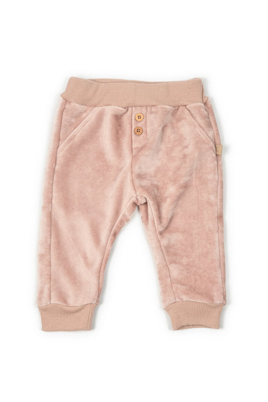 Korte Broek in Velvet - Poederroze 28