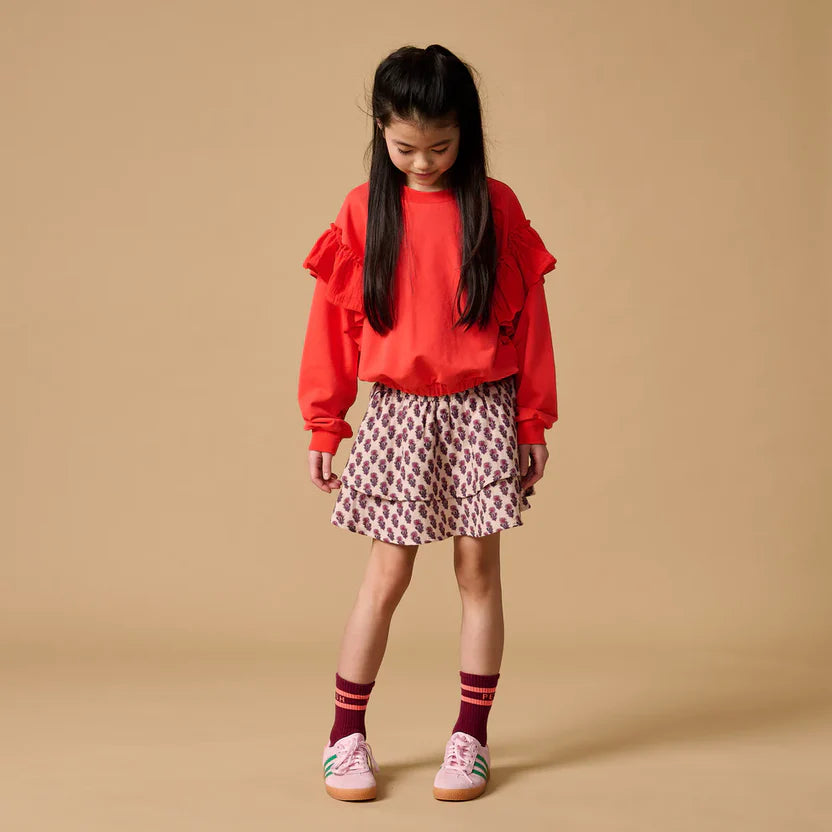 Romantic Ruffle Sweater Cayenne