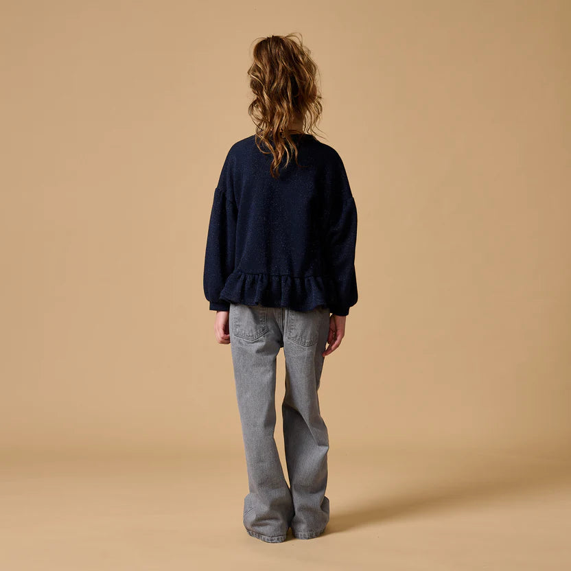 Wide Leg Jeans Washed Grey